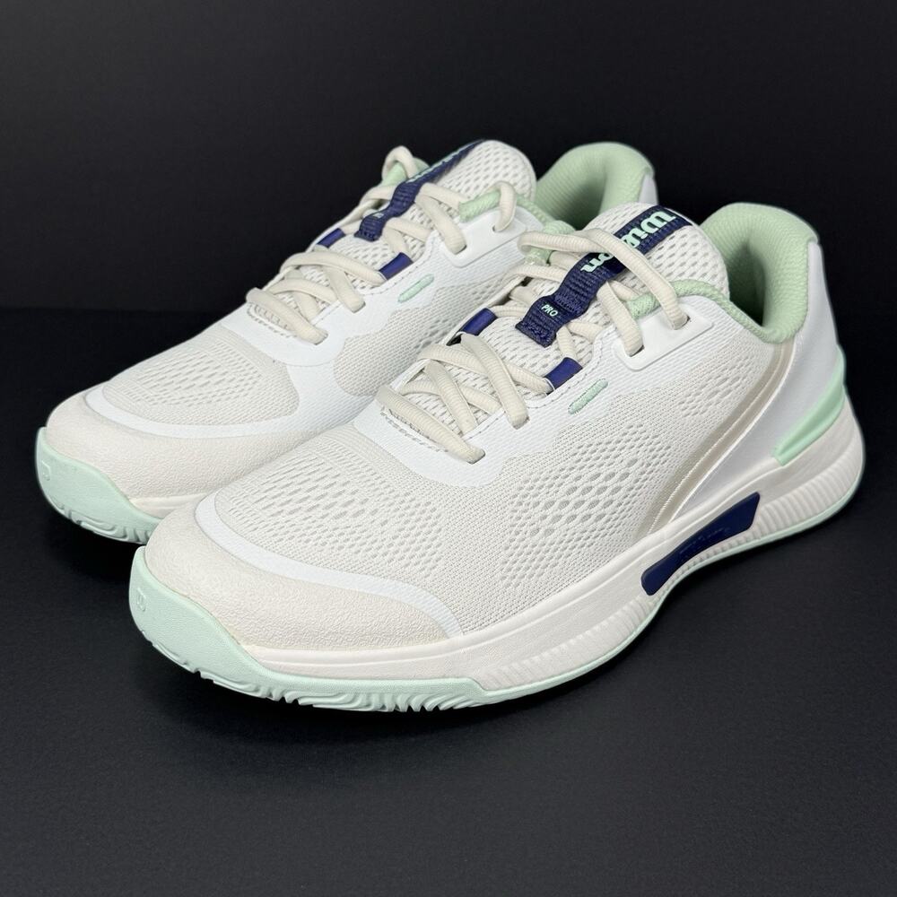 Wilson Intrigue Pro Men’s 6 Tennis Shoes WRS33895S White Mint SAMPLE New